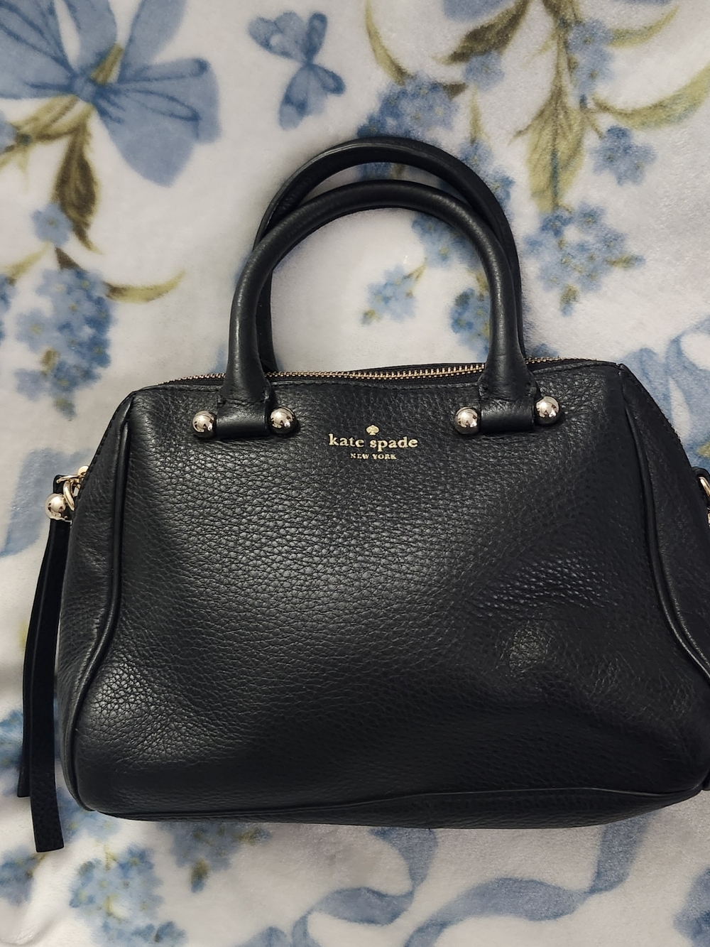 kate spade New York Black Pebbled Leather Satchel - Picture 2 of 16